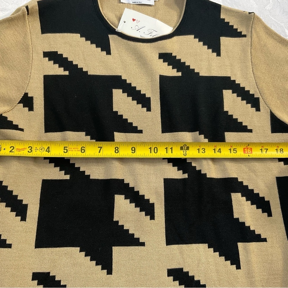 A. Feliche Merino  Wool Blend Women Sweater Size Large Made in Italy New W Tags - Picture 4 of 8